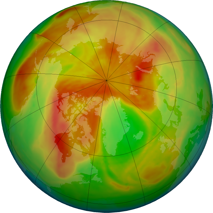 Arctic ozone map for 12 April 2016